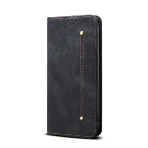 DENIM Peňaženkový kryt pre Xiaomi Redmi Note 14 čierny