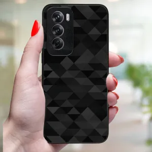MY ART Ochranný kryt pre Oppo Reno12 Pro 5G BLACK TRIANGLES (232)