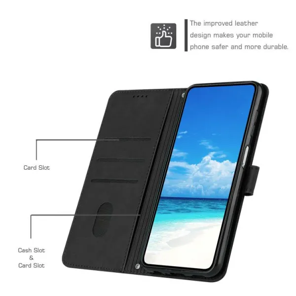 ART SMILE Peňaženkový obal s remienkom pre Realme C75 / Realme 14x 5G čierny