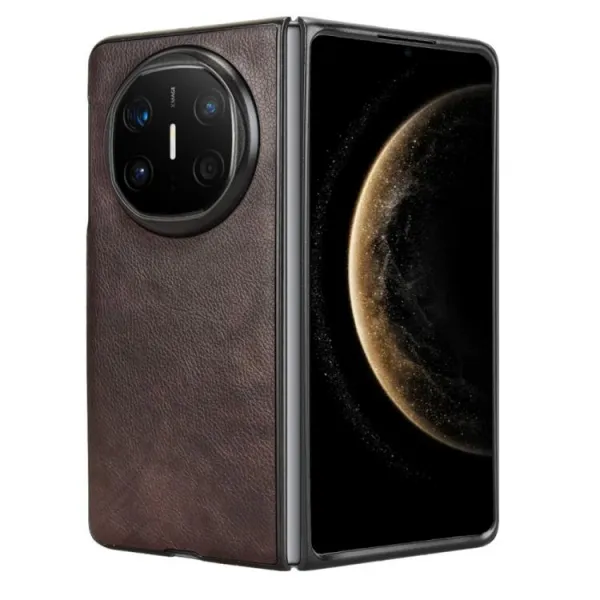 LEATHER Ochranný kryt pre Huawei Mate X6 hnedý