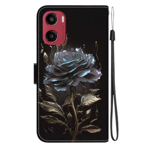 ART Peňaženkový kryt pre Motorola Moto G05 / Moto E15 BLACK ROSE