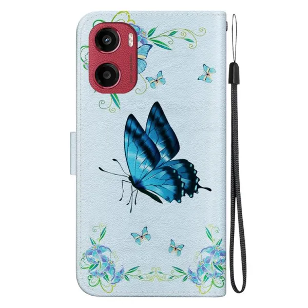 ART Peňaženkový kryt pre Motorola Moto G05 / Moto E15 BLUE BUTTERLY