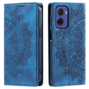 ART MANDALA Peňaženkový kryt pre Motorola Moto G05 / Moto E15 modrý
