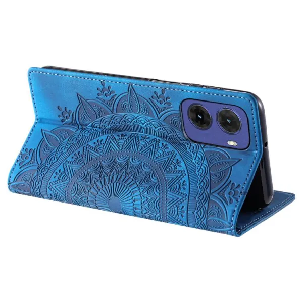 ART MANDALA Peňaženkový kryt pre Motorola Moto G05 / Moto E15 modrý