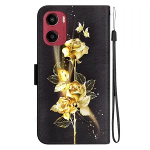 ART Peňaženkový kryt pre Motorola Moto G05 / Moto E15 GOLD ROSE