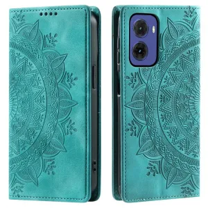 ART MANDALA Peňaženkový kryt pre Motorola Moto G05 / Moto E15 zelený