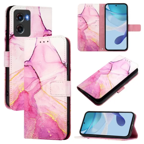 ART MARBLE Peňaženkový kryt pre Motorola Moto G05 / Moto E15 PINK