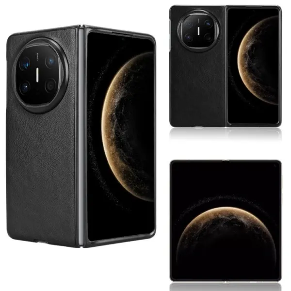 LEATHER Ochranný kryt pre Huawei Mate X6 čierny