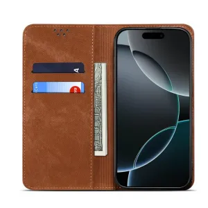 DENIM Peňaženkový kryt pre Nothing Phone (3) hnedý