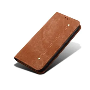DENIM Peňaženkový kryt pre Nothing Phone (3) hnedý