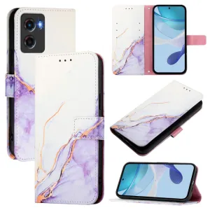 ART MARBLE Peňaženkový kryt pre Motorola Moto G05 / Moto E15 WHITE PURPLE