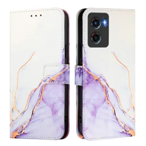 ART MARBLE Peňaženkový kryt pre Motorola Moto G05 / Moto E15 WHITE PURPLE