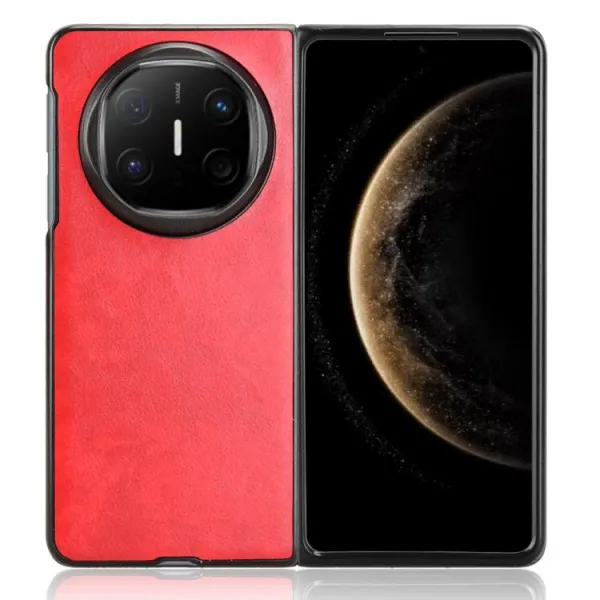 LEATHER Ochranný kryt pre Huawei Mate X6 červený