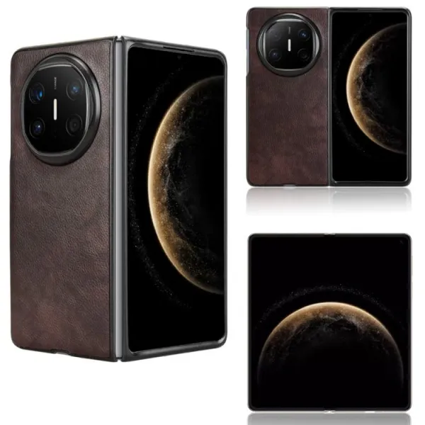 LEATHER Ochranný kryt pre Huawei Mate X6 hnedý