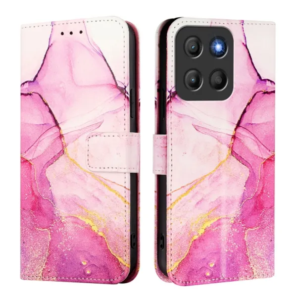 ART MARBLE Peňaženkový kryt pre Motorola Moto G15 / G15 Power / G17 / G17 Power PINK