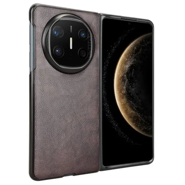 LEATHER Ochranný kryt pre Huawei Mate X6 hnedý