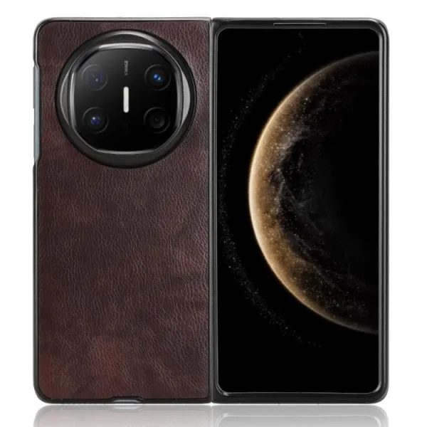 LEATHER Ochranný kryt pre Huawei Mate X6 hnedý