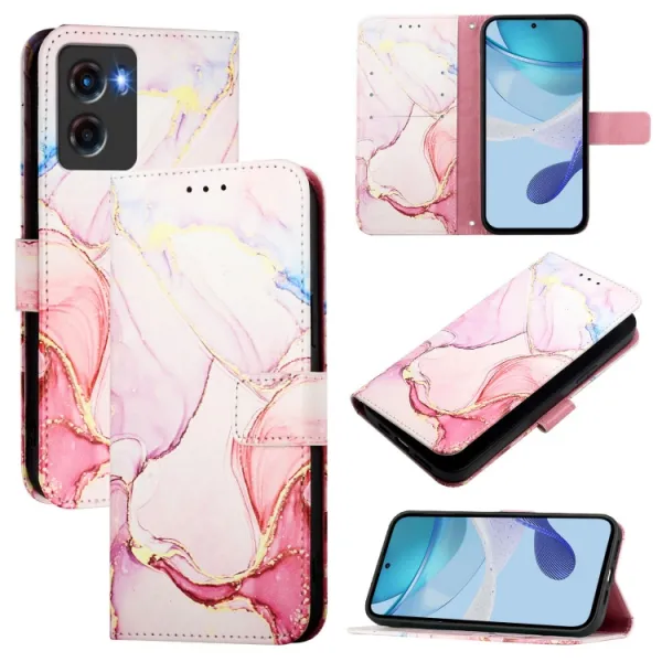 ART MARBLE Peňaženkový kryt pre Motorola Moto G05 / Moto E15 ROSE GOLD