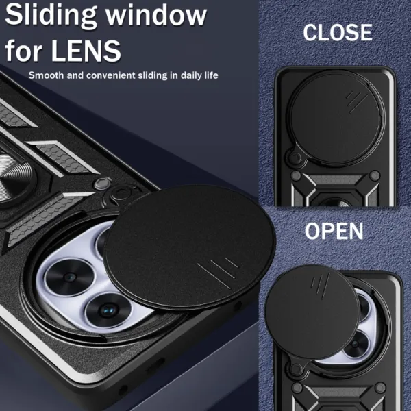 RING CAMERA Kryt s držiakom pre Xiaomi Redmi Note 14 Pro+ 5G modrý