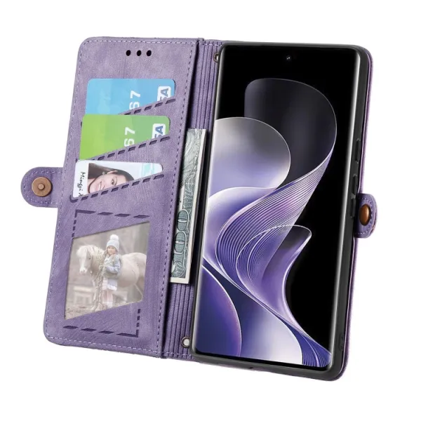 GEOM Peňaženkové puzdro pre Xiaomi Redmi Note 14 Pro+ 5G fialové