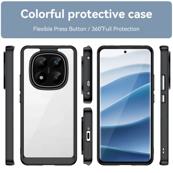 CRYSTAL Ochranný obal pre Xiaomi Redmi Note 14 Pro+ 5G čierny
