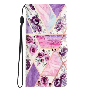 ART Peňaženkový kryt pre Google Pixel 9a PURPLE MARBLE
