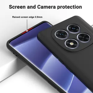 RUBBER Ochranný obal pre Xiaomi Redmi Note 14 Pro 5G / Poco X7 čierny