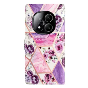 ART Peňaženkový kryt pre Xiaomi Redmi Note 14 Pro+ 5G PURPLE MARBLE