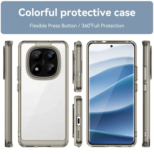 CRYSTAL Ochranný obal pre Xiaomi Redmi Note 14 Pro+ 5G šedý
