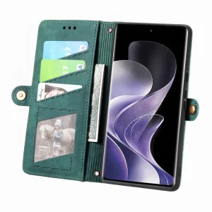 GEOM Peňaženkové puzdro pre Xiaomi Redmi Note 14 Pro 5G / Poco X7 zelené