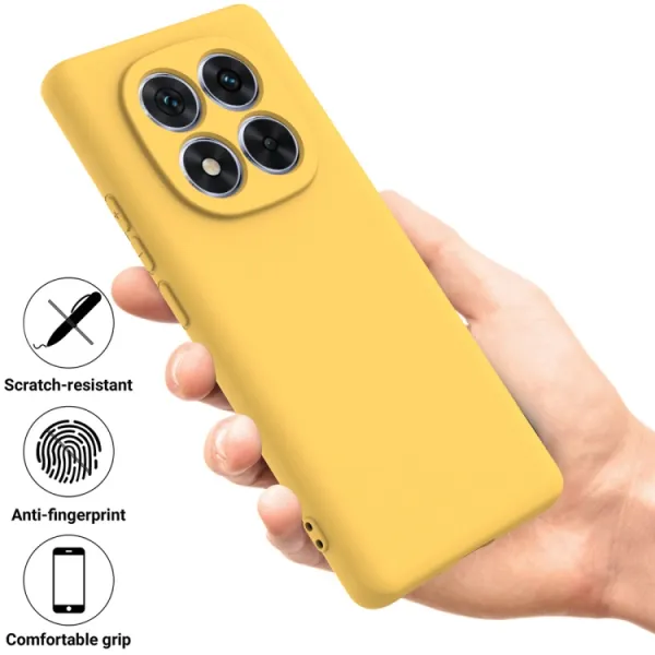 RUBBER Ochranný obal pre Xiaomi Redmi Note 14 Pro+ 5G žltý