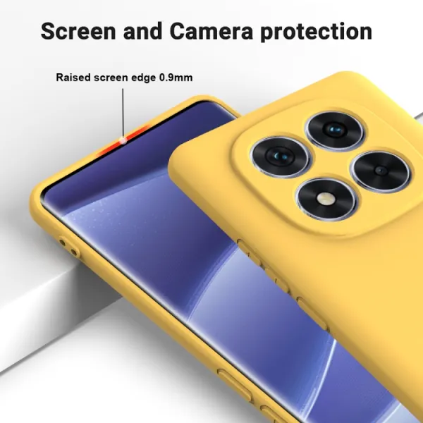 RUBBER Ochranný obal pre Xiaomi Redmi Note 14 Pro+ 5G žltý