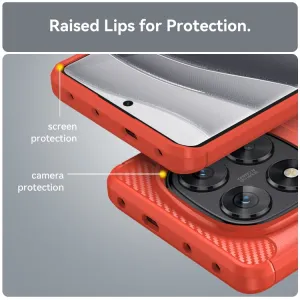 FLEXI TPU Ochranný kryt Xiaomi Redmi Note 14 Pro 5G / Poco X7 červený