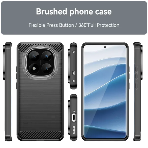 FLEXI TPU Ochranný kryt Xiaomi Redmi Note 14 Pro+ 5G čierny