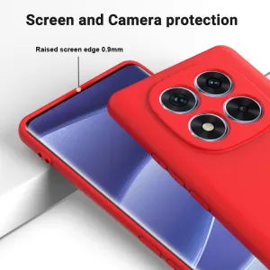 RUBBER Ochranný obal pre Xiaomi Redmi Note 14 Pro 5G / Poco X7 červený