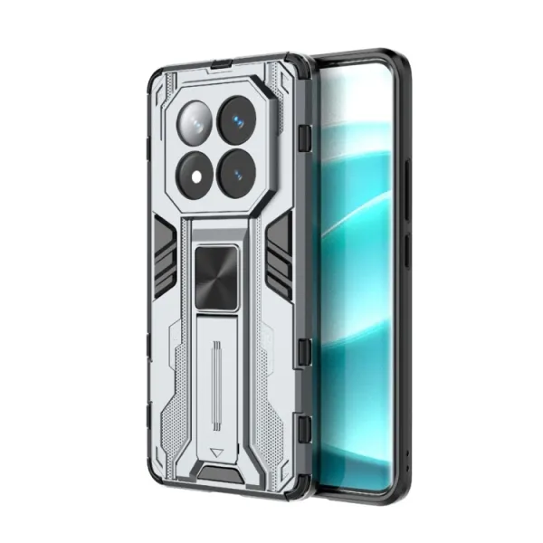 SUPERSONIC Ochranný obal so stojanom pre Xiaomi Redmi Note 14 Pro+ 5G šedý