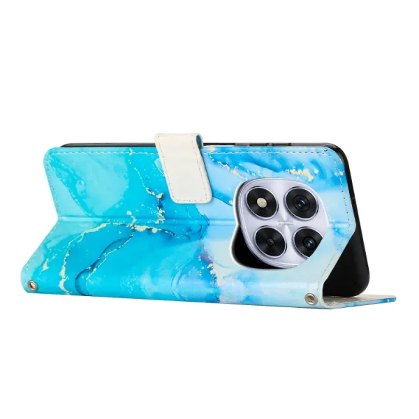 ART MARBLE Peňaženkový kryt pre Xiaomi Redmi Note 14 Pro 5G / Poco X7 BLUE