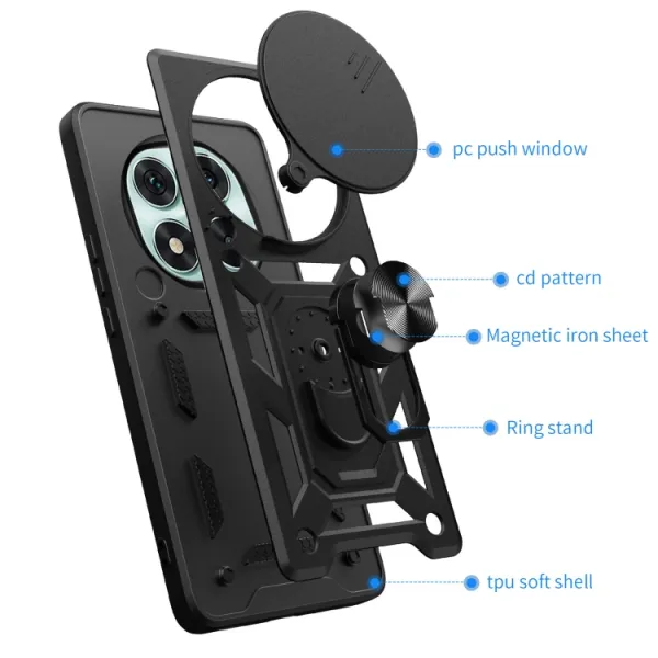RING CAMERA Kryt s držiakom pre Xiaomi Redmi Note 14 Pro 5G / Poco X7 modrý