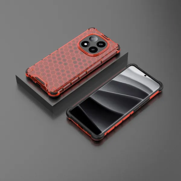 HONEYCOMB Ochranný kryt Xiaomi Redmi Note 14 Pro+ 5G červený