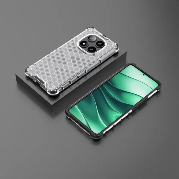 HONEYCOMB Ochranný kryt Xiaomi Redmi Note 14 Pro 5G / Poco X7 priehľadný