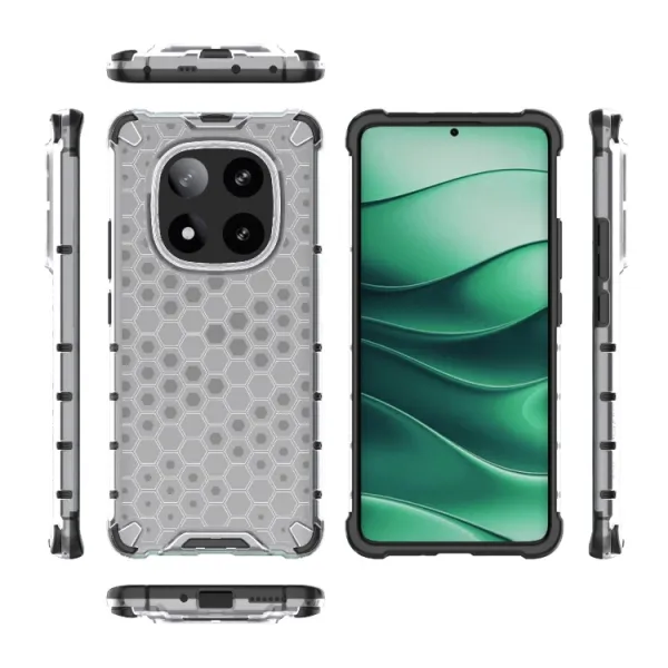 HONEYCOMB Ochranný kryt Xiaomi Redmi Note 14 Pro 5G / Poco X7 priehľadný