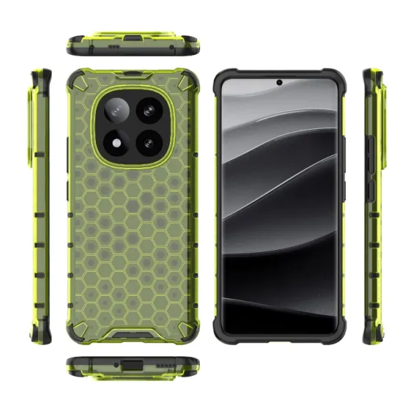 HONEYCOMB Ochranný kryt Xiaomi Redmi Note 14 Pro+ 5G zelený