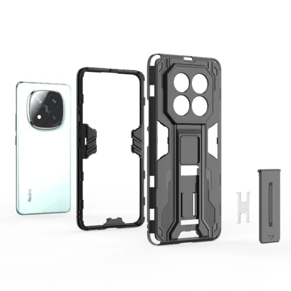 SUPERSONIC Ochranný obal so stojanom pre Xiaomi Redmi Note 14 Pro+ 5G šedý