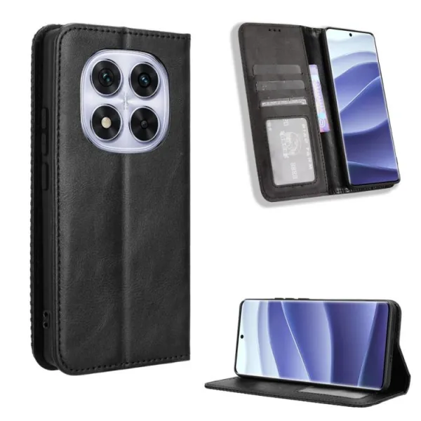 BUSINESS Peňaženkové puzdro pre Xiaomi Redmi Note 14 Pro+ 5G čierne