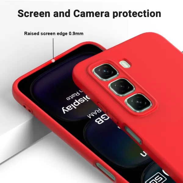 RUBBER Ochranný obal pre Infinix Hot 50 5G červený