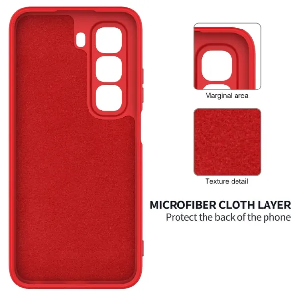 RUBBER Ochranný obal pre Infinix Hot 50 Pro+ červený