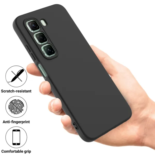 RUBBER Ochranný obal pre Infinix Hot 50 Pro čierny