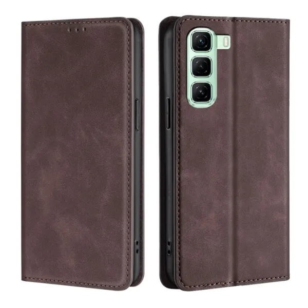 MAGNETIC Zaklápací kryt pre Infinix Hot 50 5G tmavohnedý