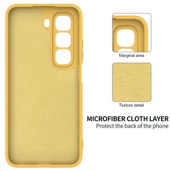RUBBER Ochranný obal pre Infinix Hot 50 Pro žltý