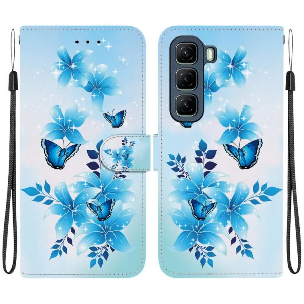 ART Peňaženkový kryt pre Infinix Hot 50 5G BLUE BUTTERFLIES